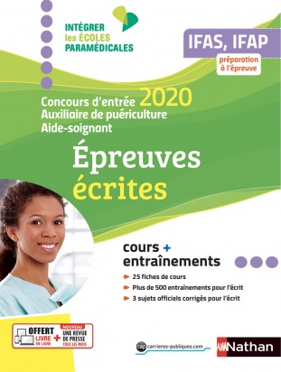 Concours d'entrée 2020-Auxiliaire puériculture Aide-soignant Epreuves écrites 2020