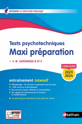 Tests psychotechniques - Maxi préparation 2023/2024
