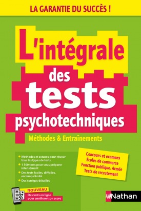 L'intégrale des tests psychotechniques - Concours et examens 2024 - 2025