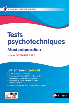 Tests psychotechniques - Maxi préparation 2025/2026 - Concours de catégories B et C