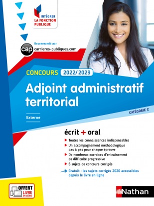 Concours adjoint administratif territorial 2022/2023 -  E-PUB 2021