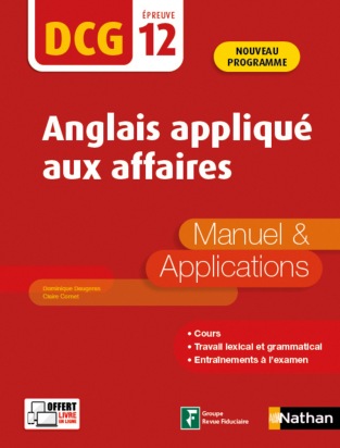 Anglais des affaires - DCG Epreuve 12 - Manuel et applications (Epub 3 RF) - 2020