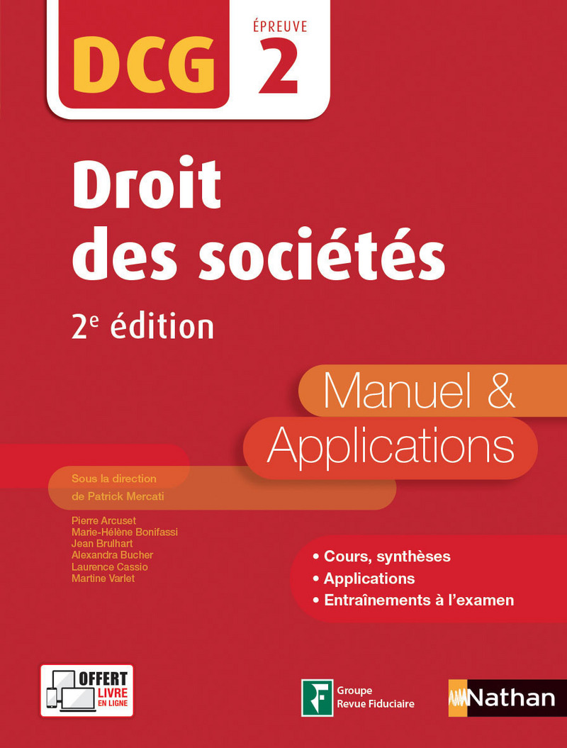 Droit Des Sociétés Dcg 2 Manuel Et Applications - 